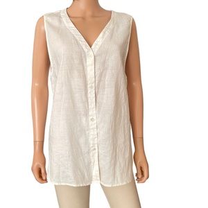 Vintage Cassidy 80’s ramie linen sleeveless tunic top